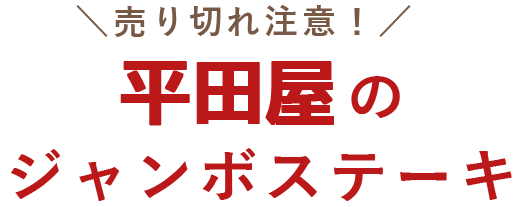 平田屋のジャンボステーキ